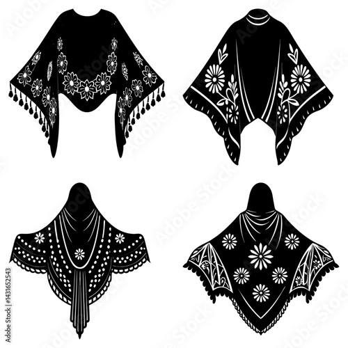 Heritage Shawl silhouette vector