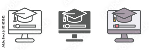 Learn Icons Set – Vector Illustrations in Multiple Styles