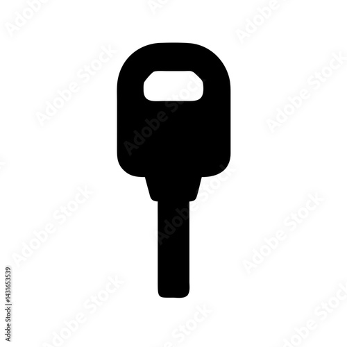 car key black glyph isolated vector illustration

