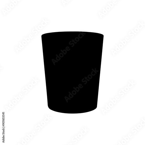 Water glass silhouette vector flat illustration design.