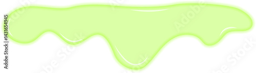 Thick toxic green liquid dripping, resembling a radioactive tar-like substance.
