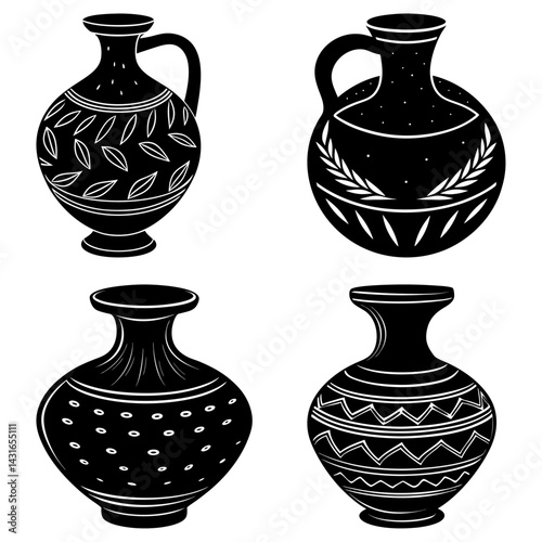 Handcrafted Pottery silhouette vector