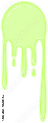 Spreading radioactive liquid with a hazardous leak and dripping effect.