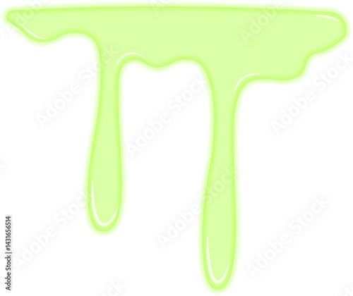 Distinctive green radioactive liquid with a glowing effect.