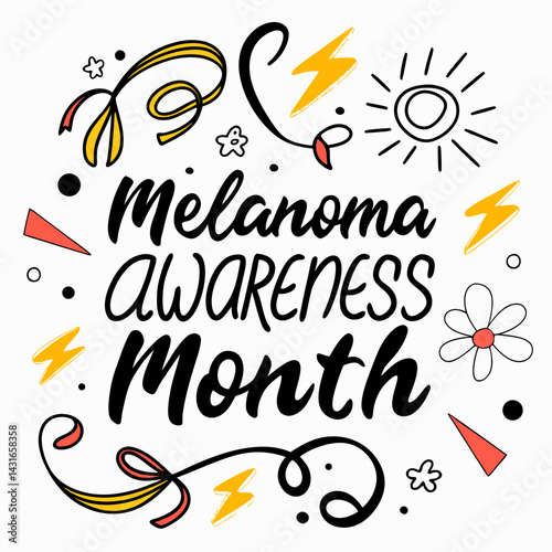 MELANOMA  AWARENESS MONTH vector illustration