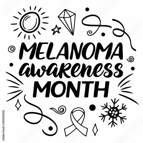 MELANOMA  AWARENESS MONTH vector illustration