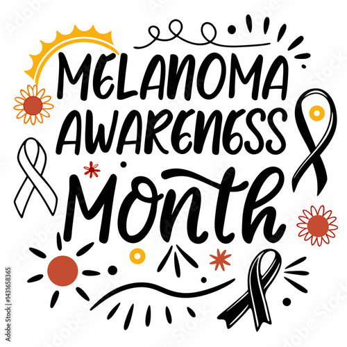 MELANOMA  AWARENESS MONTH vector illustration