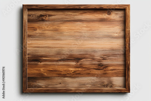wooden frame with rustic design, showcasing natural wood texture and warm tones, perfect for displaying artwork or photographs. frame adds touch of elegance to any decor