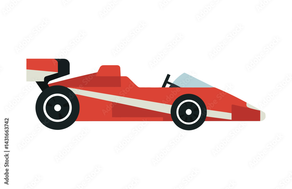 Obraz premium A minimalist go kart vehicle vector artwork illustration