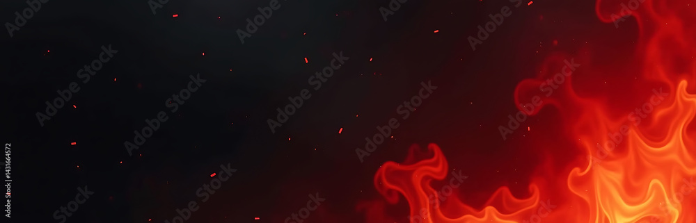 Fiery red tone fills the abstract black background with flame and smoke effects, perfect for apocalyptic, spooky, or Halloween designs._00002_