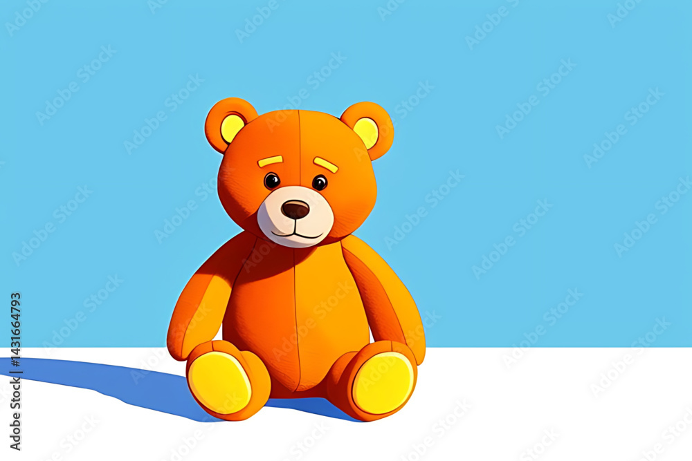Obraz premium teddy bear on a blue background