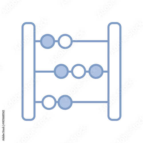 Abacus math tool icon. Vector