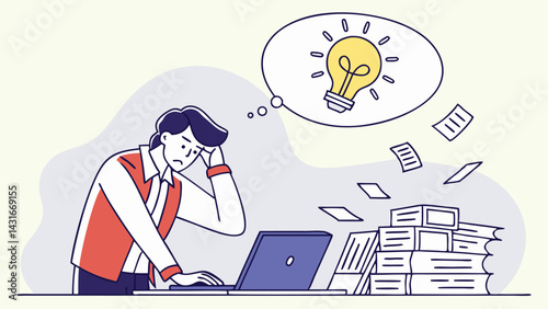 businessman working on office