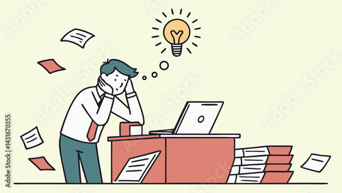 businessman working on office