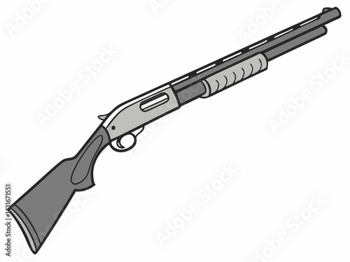 shotgun vector isolated on white background 
