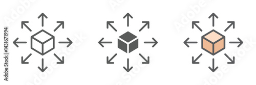 Scalability Icons Set – Vector Illustrations in Multiple Styles