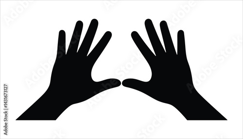 Symbolic Silhouette of Hands Reaching for Help or Support