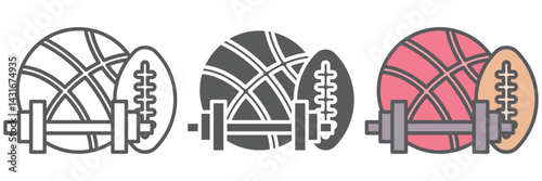 Sports Icons Set – Vector Illustrations in Multiple Styles