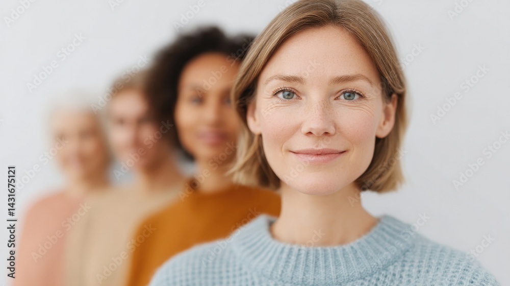 group of diverse individuals different races and ages standing in minimalistic composition group of diverse individuals different races and ages standing in minimalistic composition