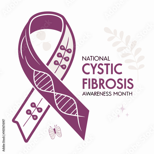 NATIONAL CYSTIC FIBROSIS AWARENESS MONTH vector illustration