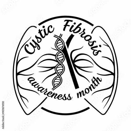 NATIONAL CYSTIC FIBROSIS AWARENESS MONTH vector illustration