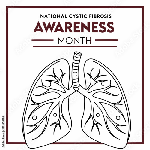 NATIONAL CYSTIC FIBROSIS AWARENESS MONTH vector illustration