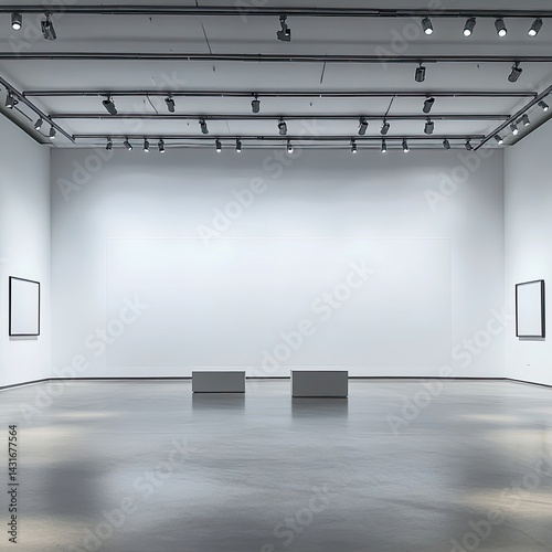 Modern art gallery interior