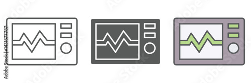 Telemedicine Icons Set – Vector Illustrations in Multiple Styles