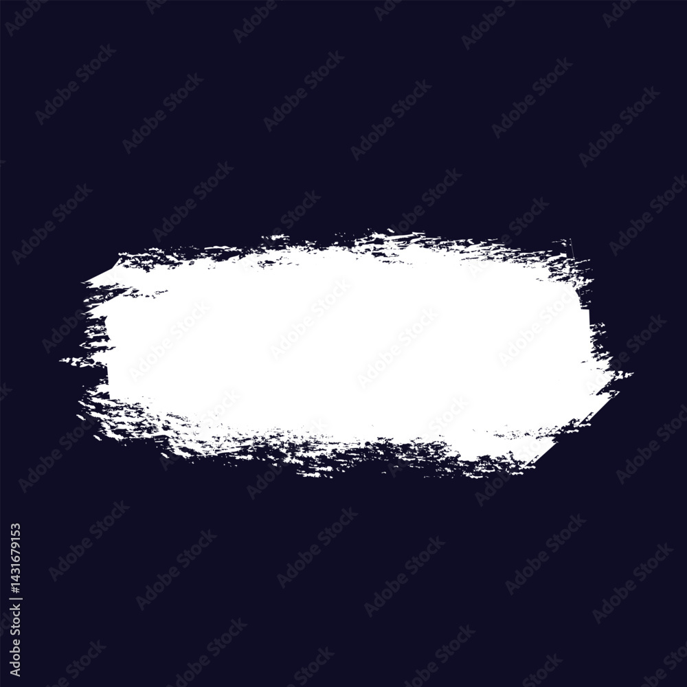 white paint brush stroke on a dark blue background. The edges of the stroke are uneven and textured, suggesting a dry brush or a quick application of paint. white paint brush stroke on a dark blue background. The edges of the stroke are uneven and textured, suggesting a dry brush or a quick application of paint.