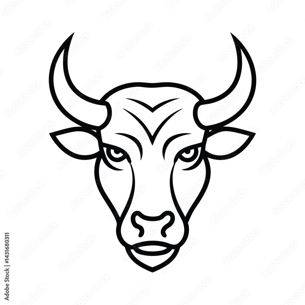 minotaur head aggressive linear detail line art vector minotaur head aggressive linear detail line art vector