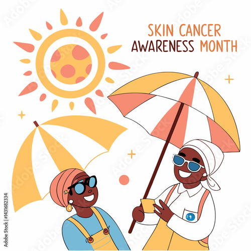 SKIN CANCER AWARENESS MONTH vector illustration
