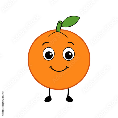 Cute valencia orange cartoon vector