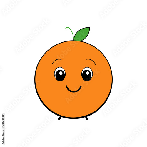 Cute valencia orange cartoon vector