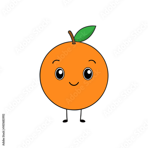 Cute valencia orange cartoon vector