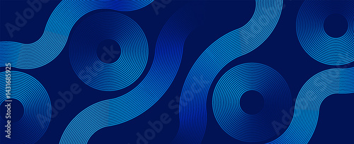 Blue abstract background. Geometric lines pattern. Modern shiny blue gradient lines. Futuristic technology graphic design. Suit for business, cover, header, wallpaper, corporate, website, eps 10