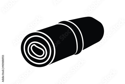 sleeping bag roll vector icon