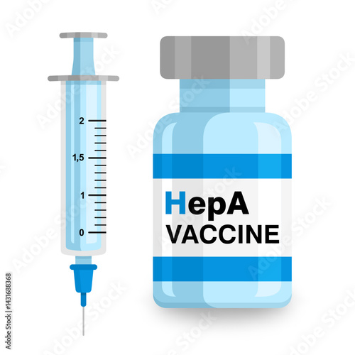 Hepatitis A vaccine vector illustration
