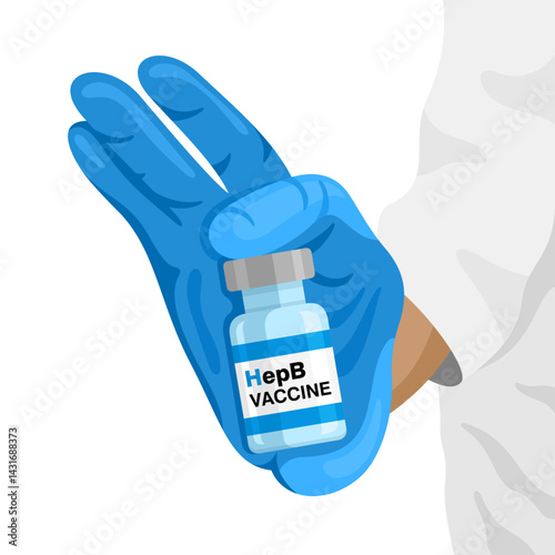 Hepatitis B vaccine vector illustration