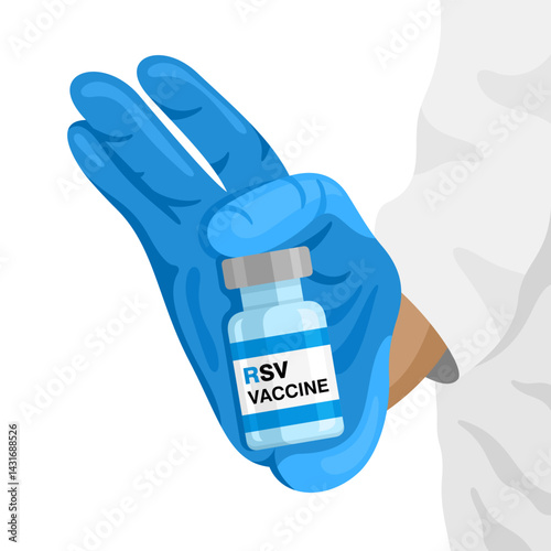 RSV, Respiratory syncytial virus vaccine vector illustration