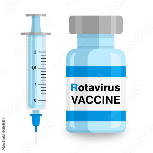 Rotavirus infection vaccine vector illustration