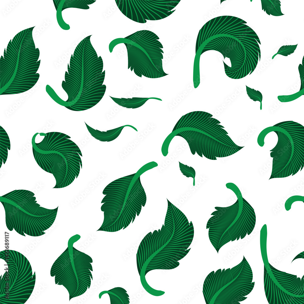 Obraz premium seamless pattern with leaves