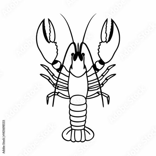 Elegant Lobster Silhouette Art, Minimalist Lobster Silhouette Design, Lobster Outline Art Creations, Lobster Silhouette, Unique Lobster Silhouette Prints, Stylish Lobster Silhouette Pattern vector