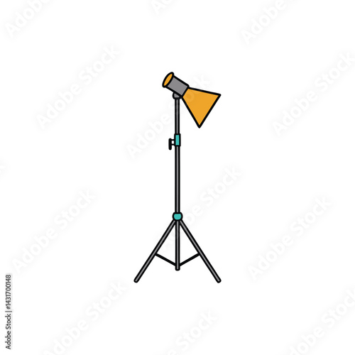 studio lighting stand vector