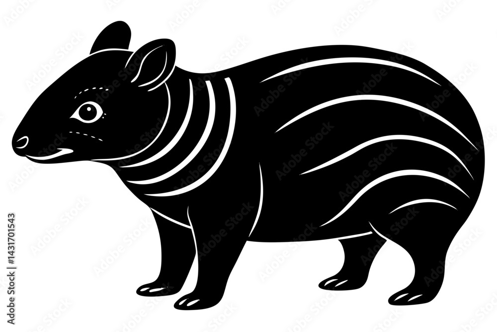 Cute Forest Animal Vector Line Art – Cartoon Clipart, Logo Icon, Funny Wildlife Illustration on White Background Cute Forest Animal Vector Line Art – Cartoon Clipart, Logo Icon, Funny Wildlife Illustration on White Background