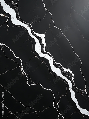 A black and white marble effect is created with a monochrome rock texture or black stone background for an abstract look._00002_
