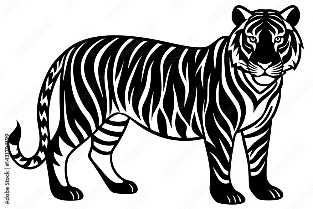 Naklejka premium Cute Forest Animal Vector Line Art – Cartoon Clipart, Logo Icon, Funny Wildlife Illustration on White Background