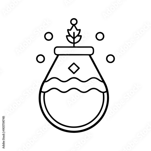 Sampler line art illustration