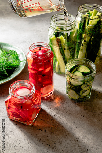 pickling radishes and cucumbers at home