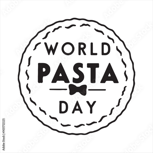 World Pasta Day Typography Design,Hand Drawn World Pasta Day Poster,Pasta Day Celebration Lettering Art,World Pasta Day Calligraphy Vector,Happy World Pasta Day Banner Design