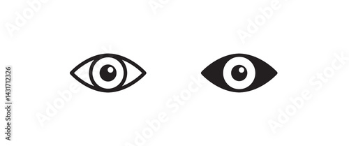 vision icon, eye vector, sign, symbol, logo, illustration, editable stroke, flat design style isolated on white. view, look, opinion, glance, peek, glimpse, dekko, eyebeam, eyewink